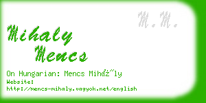 mihaly mencs business card